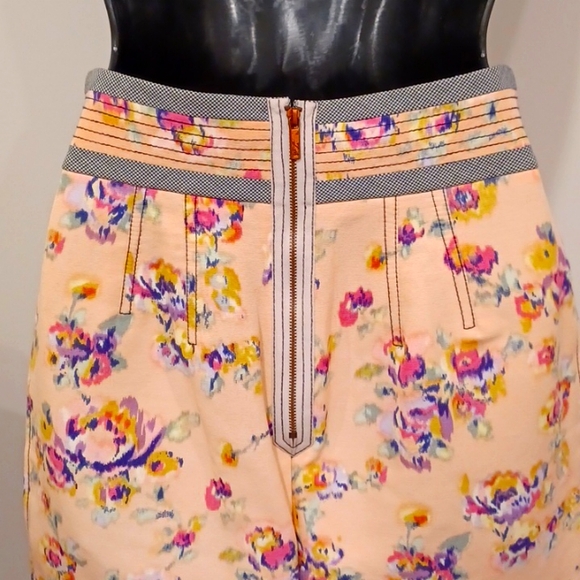Z Spoke Zac Posen Floral & Contast Trim  Pencil Skirt- Sz. 4 - Picture 7 of 9
